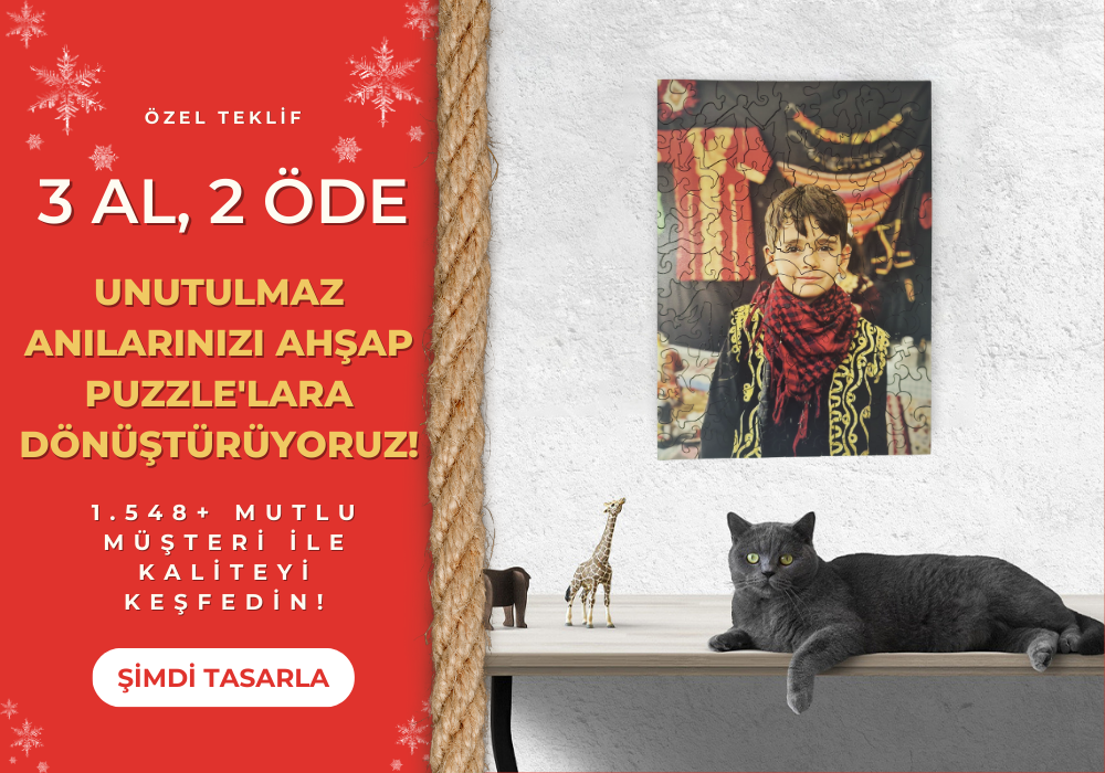 Kidewo Özel Kişisel Ahşap Yapboz Puzzle Banner